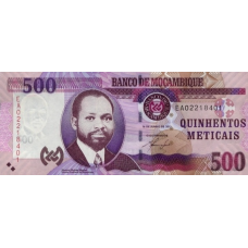 P153a Mozambique - 500 Meticals Year 2011 (Polymer)